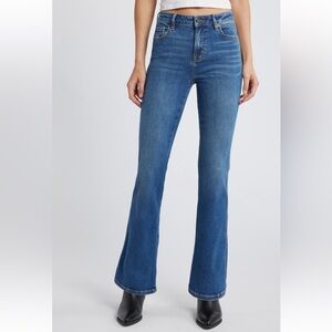 hidden mid rise boot cut jeans